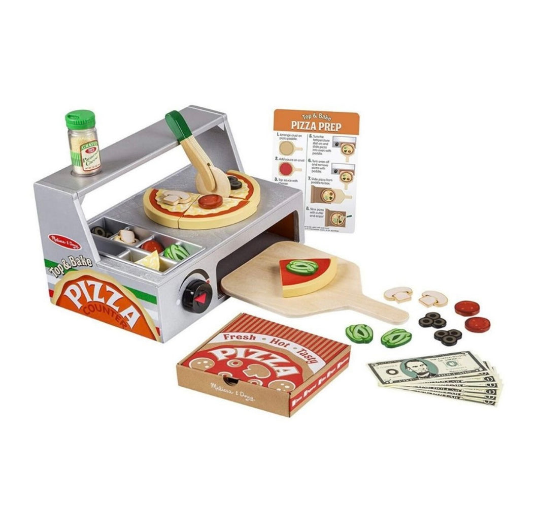 Melissa & Doug - Top Bake Wooden Pizza Counter