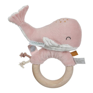 Little Dutch - Ring Rattle Whale Pink