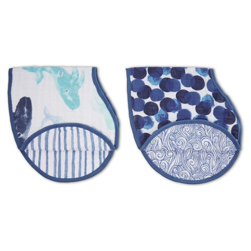 Aden and Anais- 2pk Burpy Bibs- Seafearing