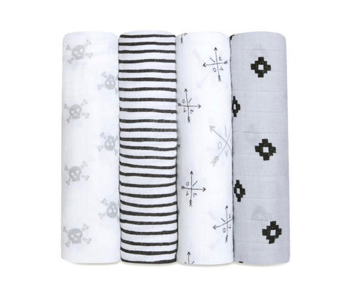 aden + anais - 4pk Swaddles - Lovestruck