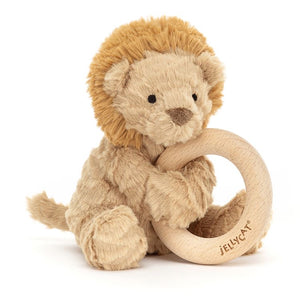 Jellycat - Fuddlewuddle Lion Wooden Ring Toy